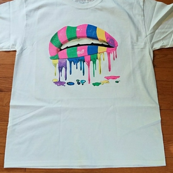 BRAND NEW  "DRIP DRIP COLORFUL LIPS" TEE. - Picture 2 of 6